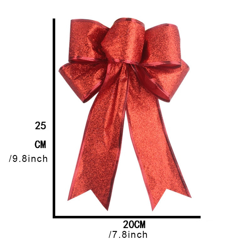 Velika božićna mašna Dekoracija Božićni ukras Mašna Ručno rađena kutija za umotavanje poklona Ukrasne velike mašne Dekoracija vjenčanja za novogodišnju zabavu