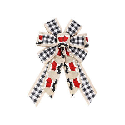 Коледно дърво Topper 9 x 15 инча Голям лък за празнични вътрешни декорации на открито Страхотен за опаковане на подаръци P15F