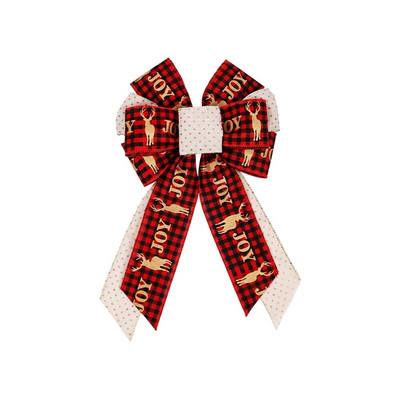 Коледно дърво Topper 9 x 15 инча Голям лък за празнични вътрешни декорации на открито Страхотен за опаковане на подаръци P15F