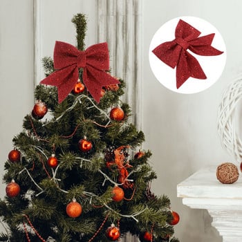 Φιόγκος 35 εκ. Φιόγκος Χριστουγεννιάτικα στολίδια Δέντρο Glitter Craft Φιόγκοι Χριστουγεννιάτικο στεφάνι γιρλάντα Χειμερινή ρουστίκ γιορτινή μίνι διακοσμητική κορδέλα