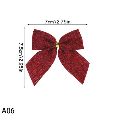 10/20 τμχ Χριστουγεννιάτικες Φιόγκοι Πανί Καρό Bowkont Χριστουγεννιάτικο Δέντρο Στεφάνι Στολίδια Πρωτοχρονιάτικο χριστουγεννιάτικο πάρτι Χριστουγεννιάτικο κρεμαστό ντεκόρ Δώρα συσκευασία συσκευασίας