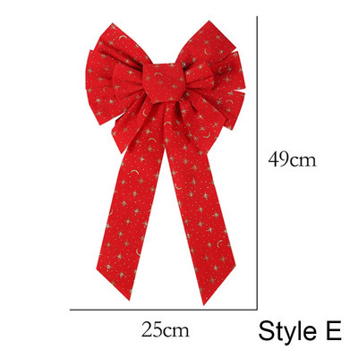 1 kom Božićna mašna Crvena flanelska zlatna mašna za prašinu za rukotvorine Ukrasi za božićno drvce Velika mašna Vrpca Božićni ukras