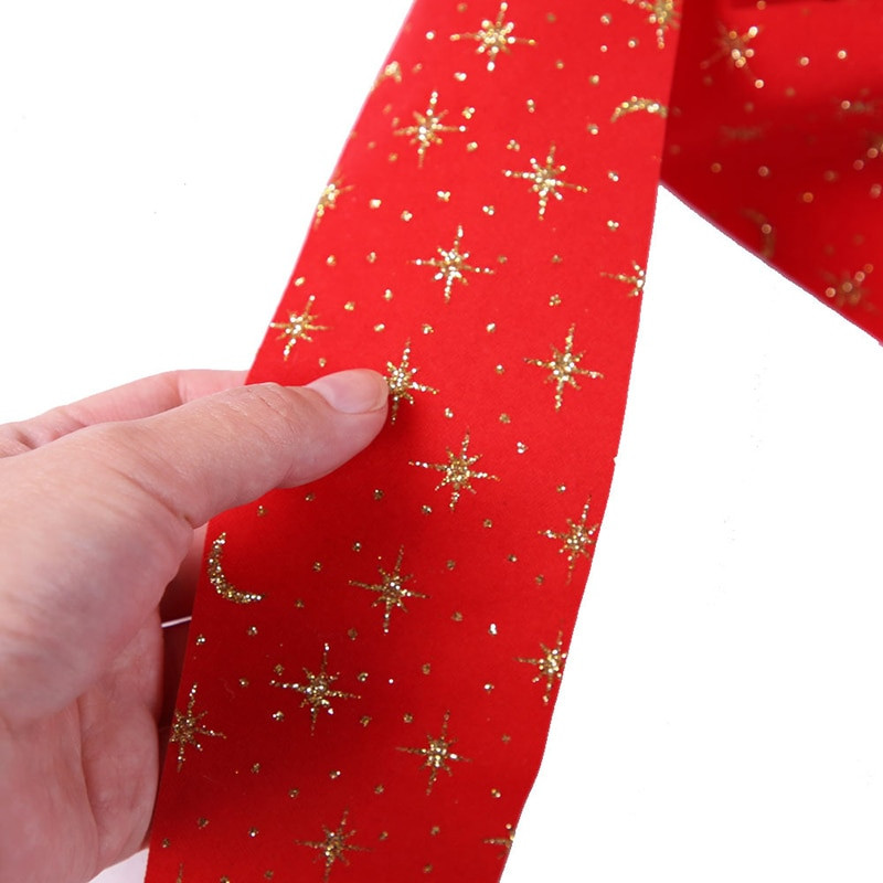 1 kom Božićna mašna Crvena flanelska zlatna mašna za prašinu za rukotvorine Ukrasi za božićno drvce Velika mašna Vrpca Božićni ukras