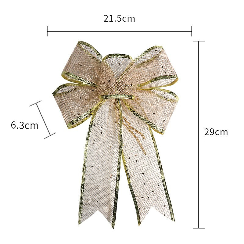 1 kom Zlatno Srebrna Velika mašna Božićno drvce Mašna Ukras Poklon Poklon Party Božićni ukrasi ručno rađena vrpca DIY