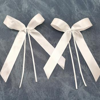 (50 бр./опаковка) 20 см бяла ръчно изработена панделка за момиче Аксесоари за облекло Празнични подаръци Сватбена ръчно изработена декорация Направи си сам