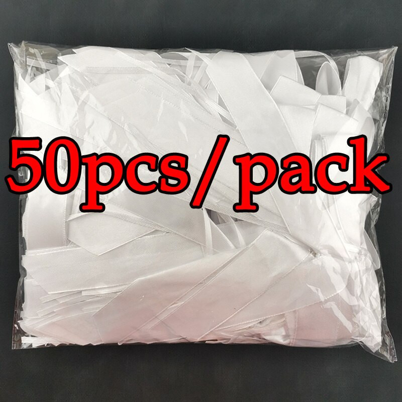 (50 tk/pakk) 20cm valge käsitsi valmistatud lintkaar Tüdrukutele Riietus Aksessuaarid Pühadekingitused Pulmad Käsitsi valmistatud DIY Dekoratsioon