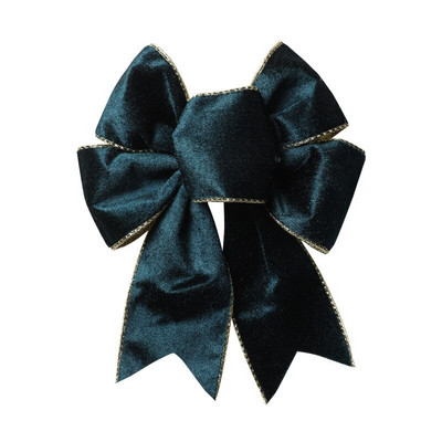 15vnt/stal Tvirtas aksominis aukso kraštas Kalėdinis dekoratyvinis lankelis overlokas vielos aksominės juostelės lankeliai kalėdinėms dekoracijoms