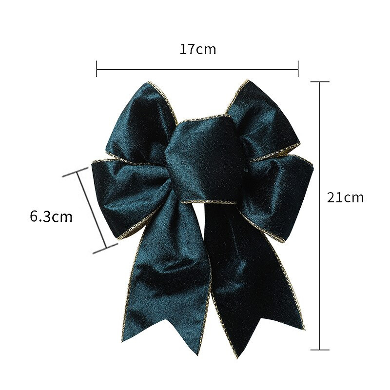 15vnt/stal Tvirtas aksominis aukso kraštas Kalėdinis dekoratyvinis lankelis overlokas vielos aksominės juostelės lankeliai kalėdinėms dekoracijoms