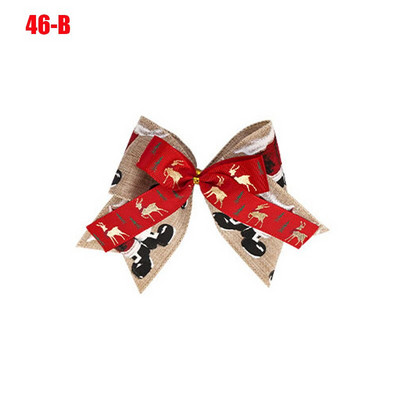 Fundă de Crăciun cu ridicata Panglică 2023 Decor de Anul Nou Decorat pentru brad de Crăciun Fundițe pentru meșteșuguri Tema de Crăciun Fundă de in mărime mare