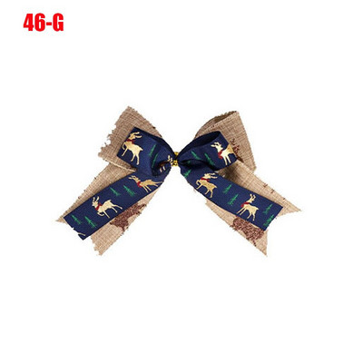 Fundă de Crăciun cu ridicata Panglică 2023 Decor de Anul Nou Decorat pentru brad de Crăciun Fundițe pentru meșteșuguri Tema de Crăciun Fundă de in mărime mare