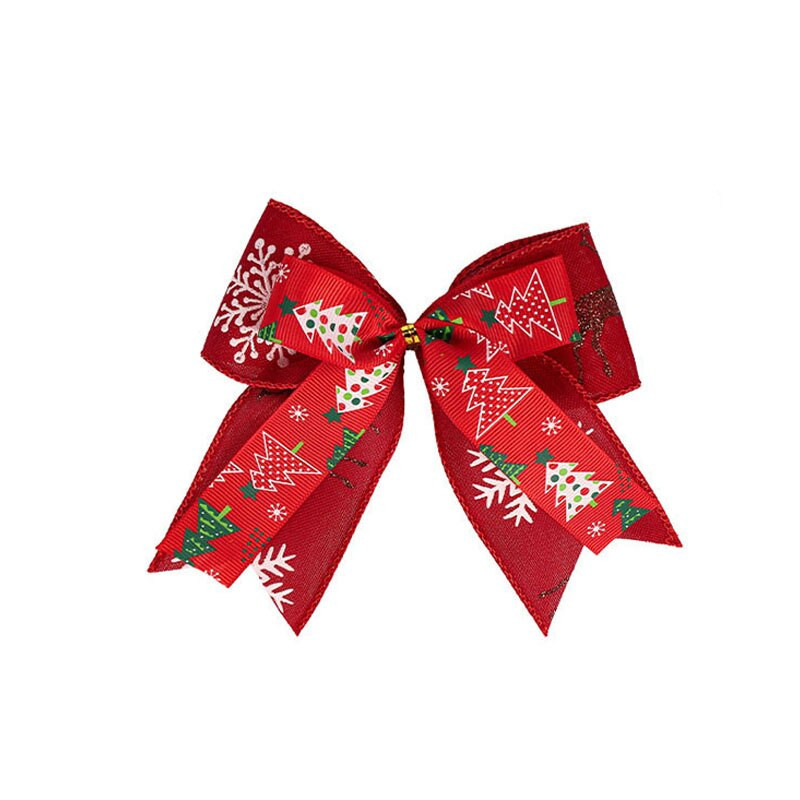 Fundă de Crăciun cu ridicata Panglică 2023 Decor de Anul Nou Decorat pentru brad de Crăciun Fundițe pentru meșteșuguri Tema de Crăciun Fundă de in mărime mare