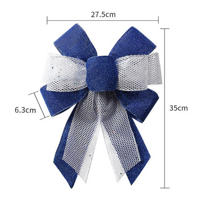 Višeslojna mašna s ispisom šarenih slova Božićni viseći ukrasi za vrata Lanena mašna pahulja Mašna od gaze Šljokice Mašna u boji Ručno izrađena