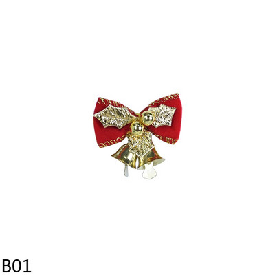 6Pcs/lot Božićna mašna sa zvončićima Kugla za božićno drvce DIY mašne Izrada novogodišnjih ukrasa