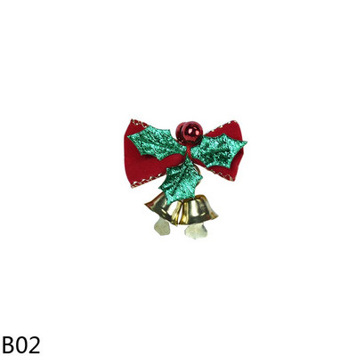 6Pcs/lot Božićna mašna sa zvončićima Kugla za božićno drvce DIY mašne Izrada novogodišnjih ukrasa