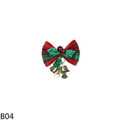 6Pcs/lot Božićna mašna sa zvončićima Kugla za božićno drvce DIY mašne Izrada novogodišnjih ukrasa