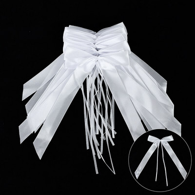 50kom Vjenčane mašne s bijelom vrpcom Kit ručni rad DIY zanatska mašna za zamatanje darova Svadbena zabava Home Decor Božićna dekoracija