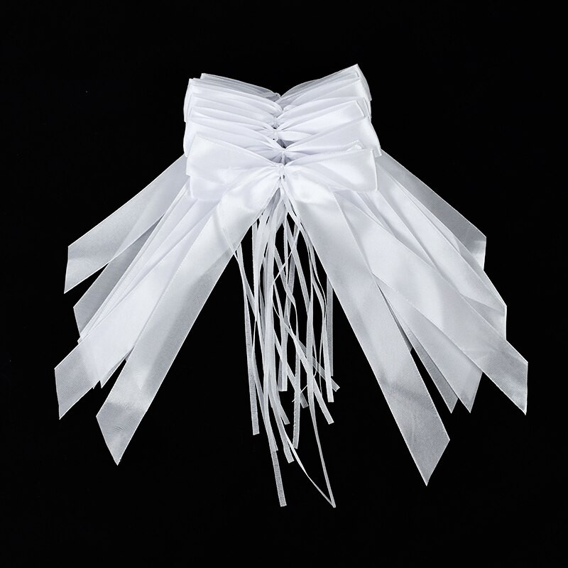 50kom Vjenčane mašne s bijelom vrpcom Kit ručni rad DIY zanatska mašna za zamatanje darova Svadbena zabava Home Decor Božićna dekoracija