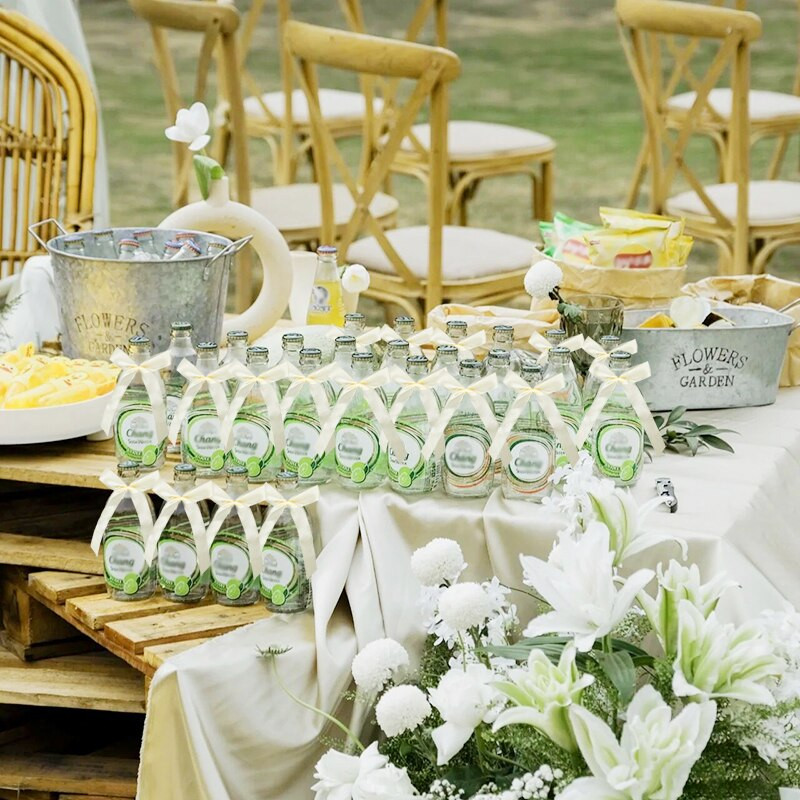 50kom Vjenčane mašne s bijelom vrpcom Kit ručni rad DIY zanatska mašna za zamatanje darova Svadbena zabava Home Decor Božićna dekoracija