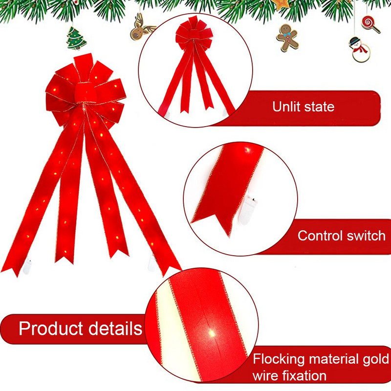 hudiejie Arcuri de coroană Arc cu mai multe straturi cadou pentru Crăciun Coroană de coroană pentru interior și exterior Decorare perete