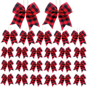 Kalėdų juostelė Juoda Raudona Balta Imitacija Lininis Plaidas Kalėdinis lankelis Kalėdų eglutės dekoras Bowknot Linksmų Kalėdų dekoras namams 2022 m.