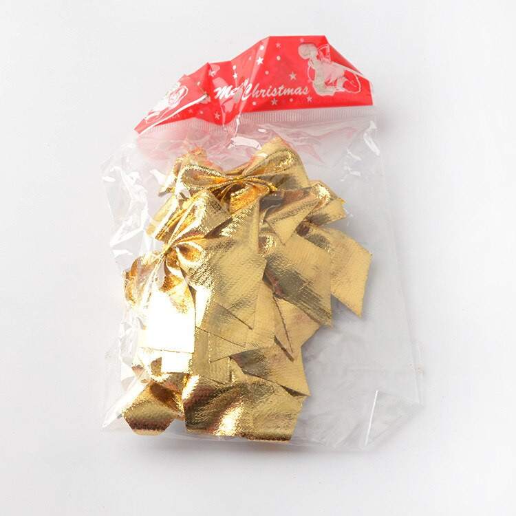 12 komada Božićne mašne Božićni viseći ukrasi Zlatno-crvena trakasta mašna Božićno drvce Ukrasi za mašne Novogodišnji dekor 2023.