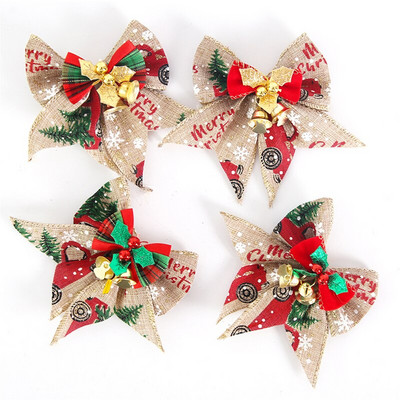 4kom/pak. Male zvonaste mašne Ukrasi za božićno drvce za dom Dekoracije za svatove Novogodišnji darovi Mašne Rukotvorine