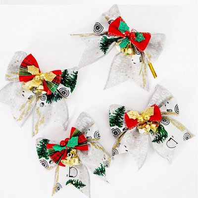 4kom/pak. Male zvonaste mašne Ukrasi za božićno drvce za dom Dekoracije za svatove Novogodišnji darovi Mašne Rukotvorine