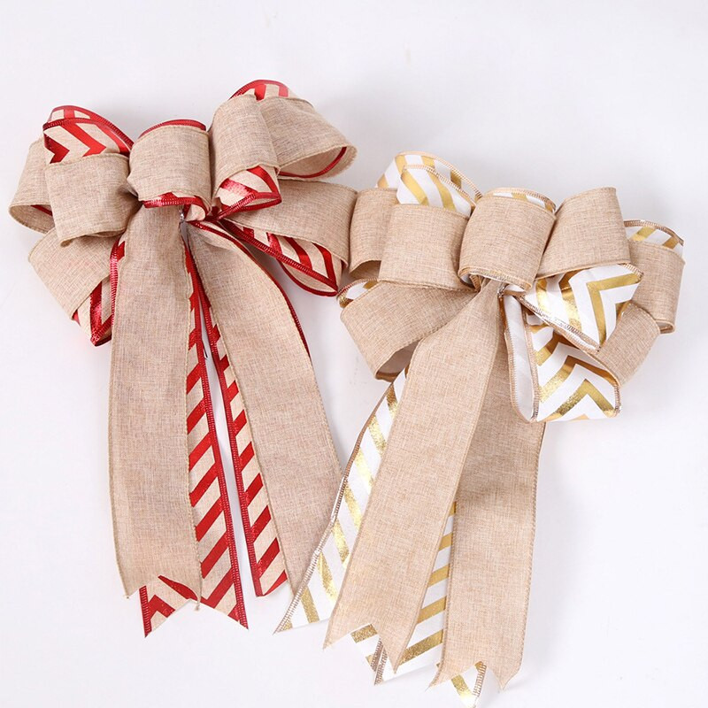 Uusaasta kaunistused koju Jõulupuu kaunistused Triibulised õmmeldud vibud näputöö jaoks Pulmaauto sõlm jõuluvibu