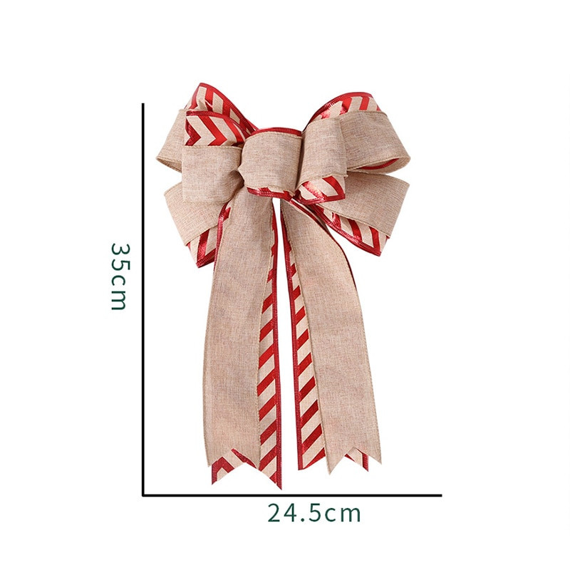 Uusaasta kaunistused koju Jõulupuu kaunistused Triibulised õmmeldud vibud näputöö jaoks Pulmaauto sõlm jõuluvibu