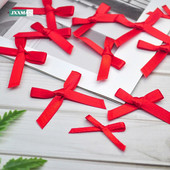 (200kom/pak) Mašne sa crvenom vrpcom Male mašne od satenske vrpce Cvjetni rukotvorinski ukras Ručni rad DIY Božićni ukras za svadbe