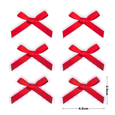 (200kom/pak) Mašne sa crvenom vrpcom Male mašne od satenske vrpce Cvjetni rukotvorinski ukras Ručni rad DIY Božićni ukras za svadbe