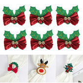 Božićni prstenovi za salvete Višenamjenski kreativni božićni ukrasi za zabavu za dom Hotel Restoran Božićne mašne Potrepštine za zabavu