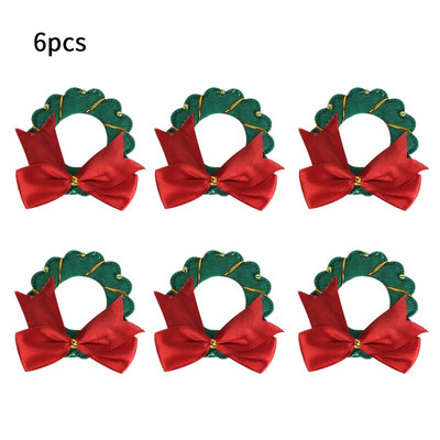 Božićni prstenovi za salvete Višenamjenski kreativni božićni ukrasi za zabavu za dom Hotel Restoran Božićne mašne Potrepštine za zabavu