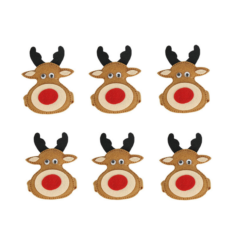 Božićni prstenovi za salvete Višenamjenski kreativni božićni ukrasi za zabavu za dom Hotel Restoran Božićne mašne Potrepštine za zabavu