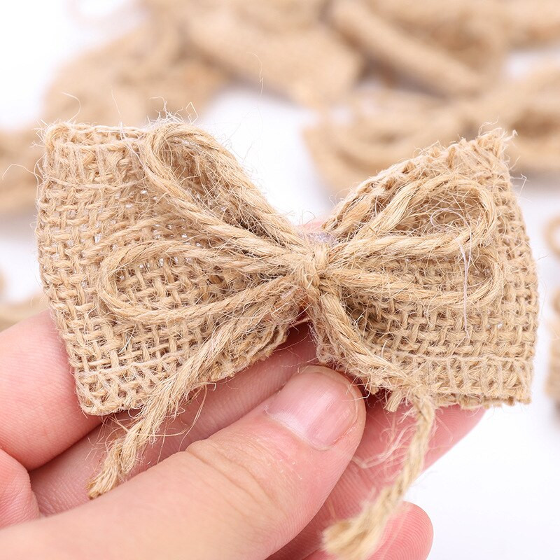 2 kom. Mašne od kostrijeti Ukrasne božićne mašne Ukrasi za čvorove Mašne Vijenac Mašna za božićno drvce Dekoracija Festival Blagdanska zabava