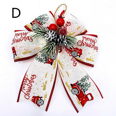 Decoratiune cu fundita de Craciun Decoratiune pentru brad de Craciun Festiv Petrecere Acasă Cadou cu fundite Accesorii DIY Decorațiuni cutie cadou de Crăciun