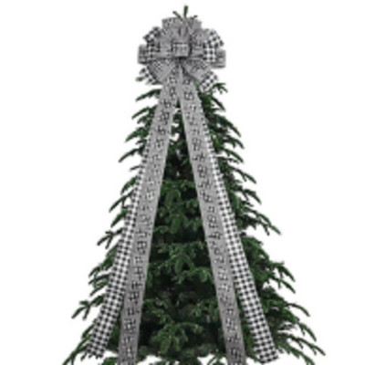 2 бр./лот 113 см снежинка коледна украса лък голям размер оверлок тел ленена панделка лък