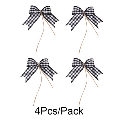 4Pcs/Paket 7cm Bowknots Božićne mašne Božićno drvce Dekoracija Poklon kutija Pakiranje Novogodišnji ukrasi Mašne za rukotvorine