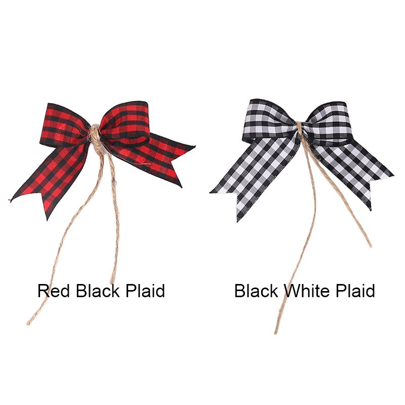 4Pcs/Paket 7cm Bowknots Božićne mašne Božićno drvce Dekoracija Poklon kutija Pakiranje Novogodišnji ukrasi Mašne za rukotvorine