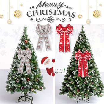 Коледни лъкове Ленти за занаяти Ръчно изработени коледни лъкове Украса за коледна елха Коледна украса за дома