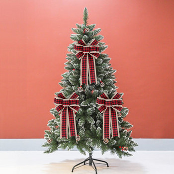 Коледни лъкове Ленти за занаяти Ръчно изработени коледни лъкове Украса за коледна елха Коледна украса за дома