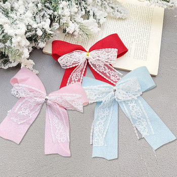Коледни панделки с панделки Направи си сам занаятчийска ръчно изработена платнена панделка Коледна украса за дома Новогодишни подаръци