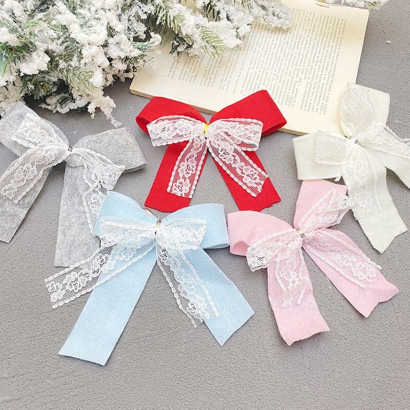 Ziemassvētku lentes bantes DIY Amatniecības ar rokām darināts audums Bowknot Ziemassvētku rotājumi mājām Jaungada dāvanas