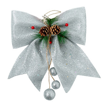 Коледни панделки с борови шишарки за украса с гирлянди за венец Коледно дърво