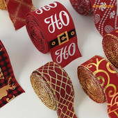 Panglici cu margine cu fir Panglică artizanală de pânză de Crăciun Articole de împachetare pentru cadouri DIY pentru decorarea pomului de Crăciun H3CF