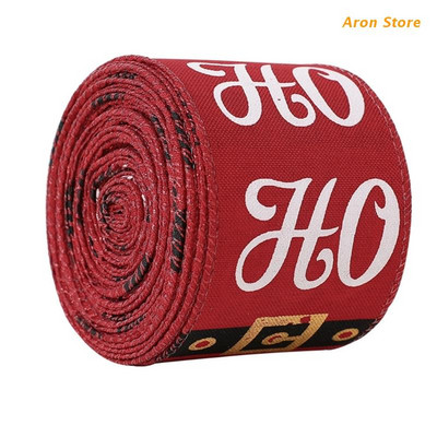 Panglici cu margine cu fir Panglică artizanală de pânză de Crăciun Articole de împachetare pentru cadouri DIY pentru decorarea pomului de Crăciun H3CF