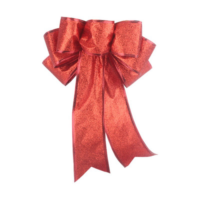 Višebojna svjetlucava ružičasta božićna mašna Vrpca Božićni privjesak Ukras za božićno drvce Božićna mašna Privjesak Navidad L5