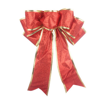 Višebojna svjetlucava ružičasta božićna mašna Vrpca Božićni privjesak Ukras za božićno drvce Božićna mašna Privjesak Navidad L5