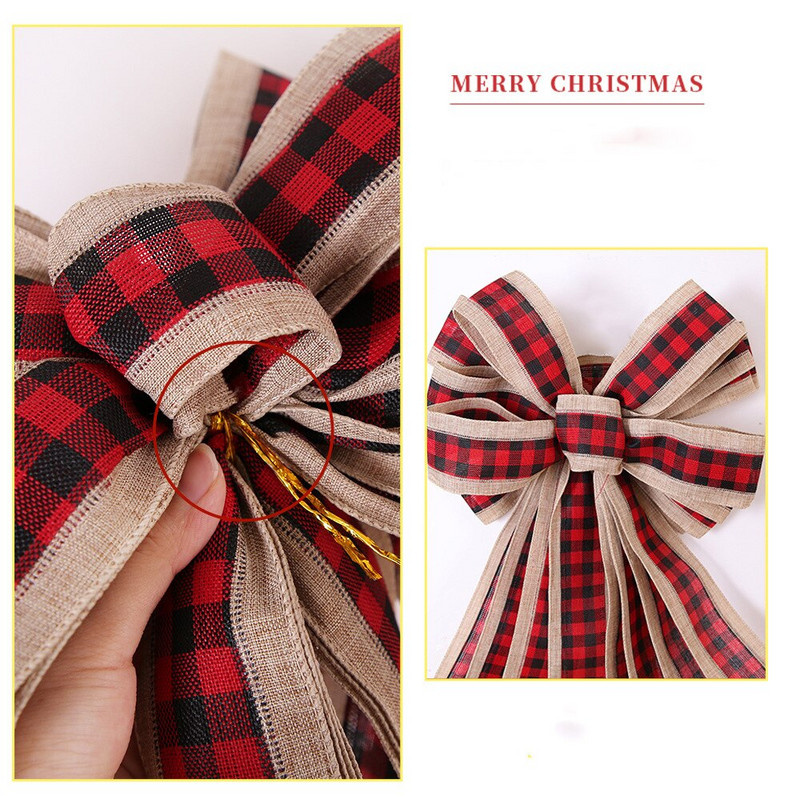 120CM Decoratune de Crăciun Fundă mare pentru brad de Crăciun pandantiv de sus Rechizite de sărbători