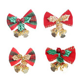 5 buc. Ornament de agățat cu fundă de Crăciun Mini arc de Crăciun cu decorațiuni cu clopote Nou